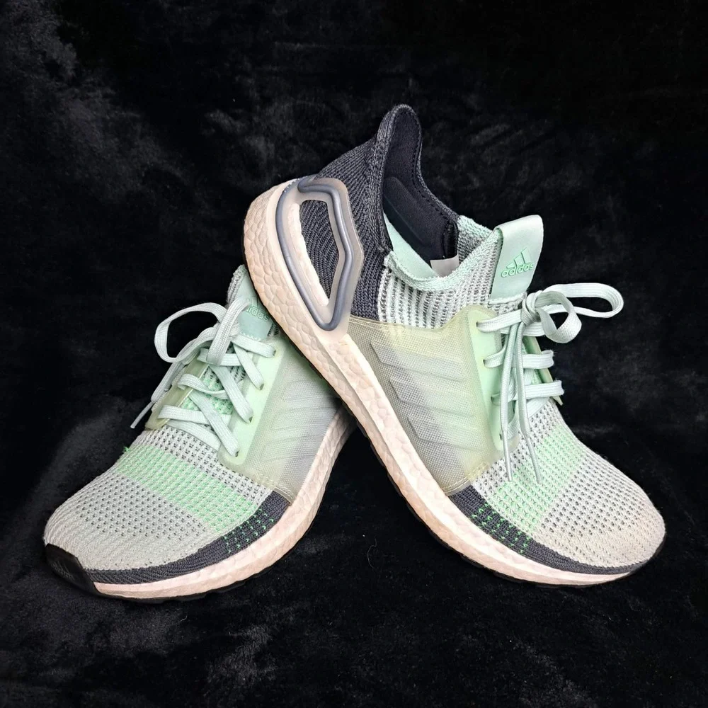 Womens Adidas Ultraboost 19 Ice Mint Green White Grey Shoes F35285 Size 9.5